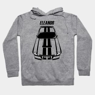 Ford Mustang Shelby GT500 Eleanor 1967 - Black Stripes Hoodie